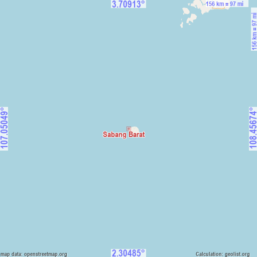 Sabang Barat on map