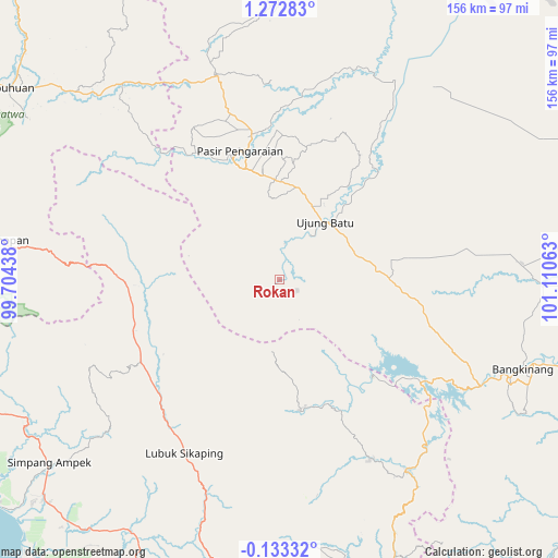 Rokan on map