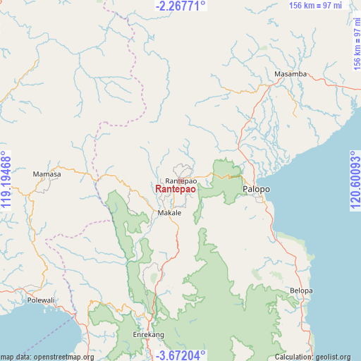 Rantepao on map