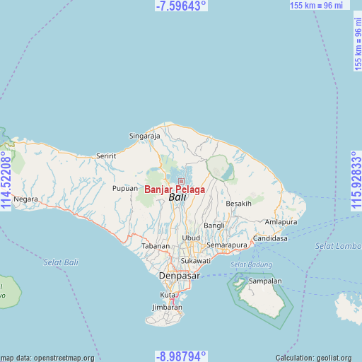 Banjar Pelaga on map