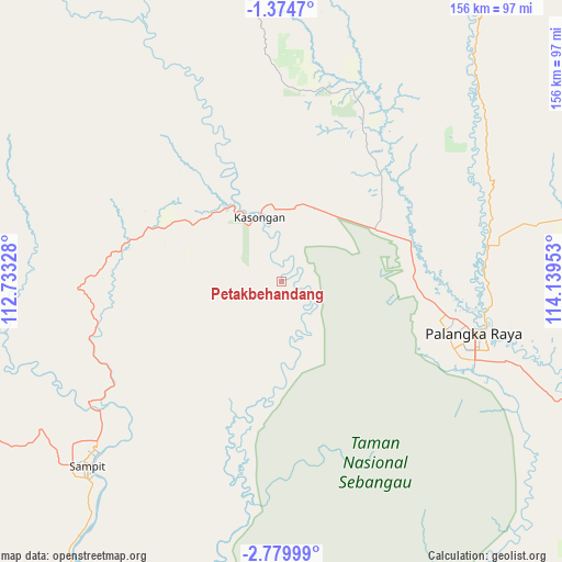 Petakbehandang on map