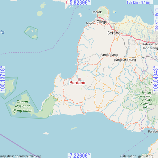 Perdana on map