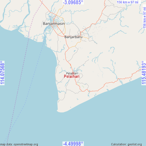 Pelaihari on map