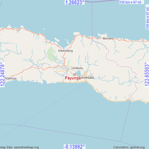 Payunga on map