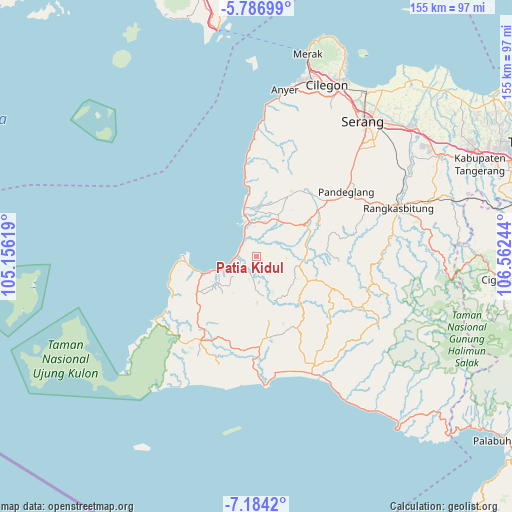 Patia Kidul on map