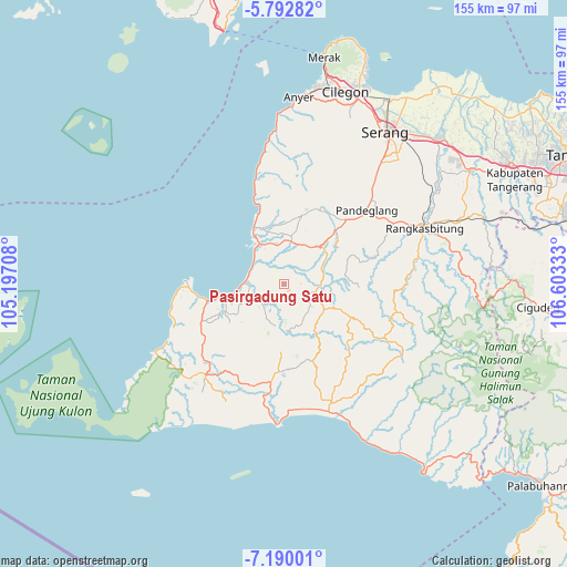 Pasirgadung Satu on map