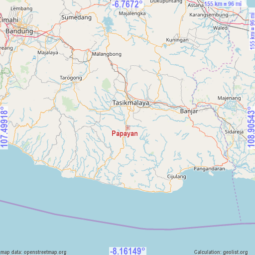 Papayan on map