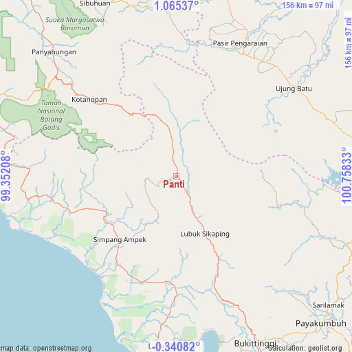 Panti on map