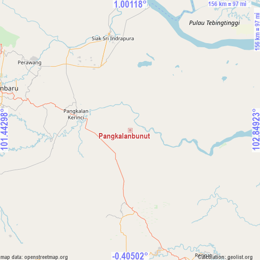 Pangkalanbunut on map