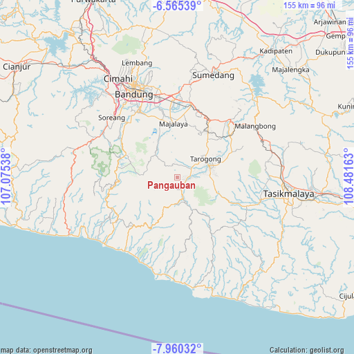 Pangauban on map