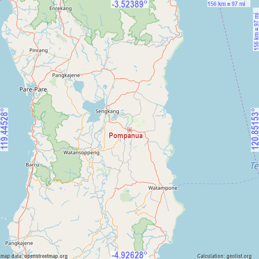 Pompanua on map