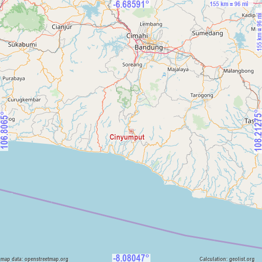 Cinyumput on map