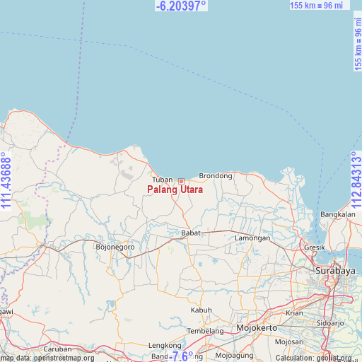 Palang Utara on map