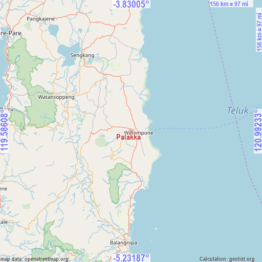 Palakka on map