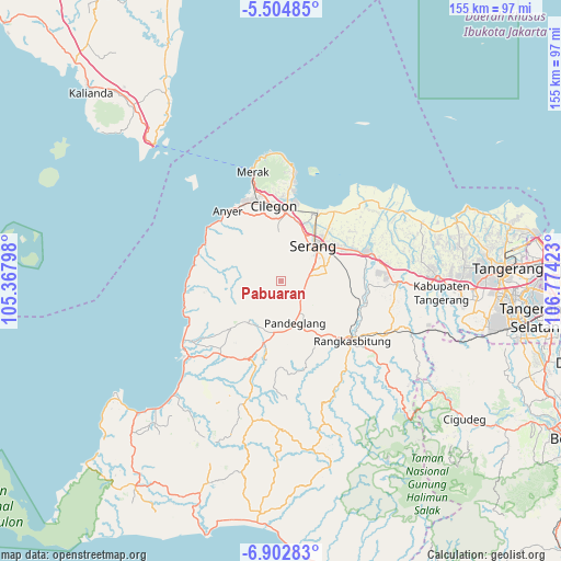 Pabuaran on map