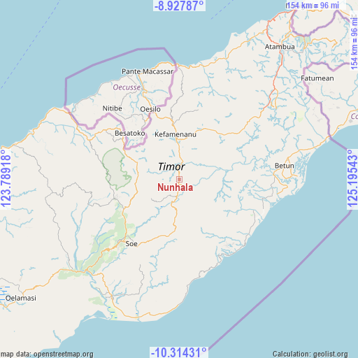 Nunhala on map