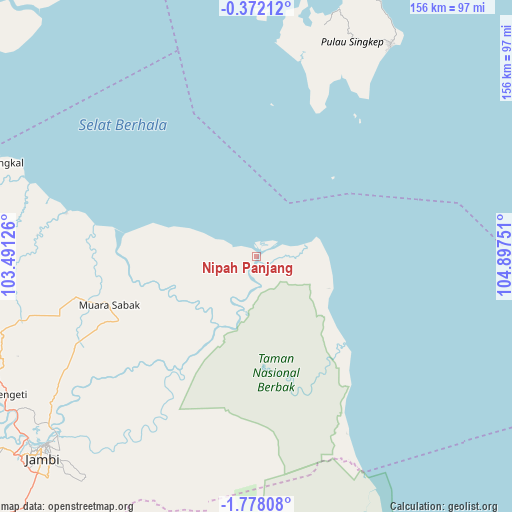 Nipah Panjang on map