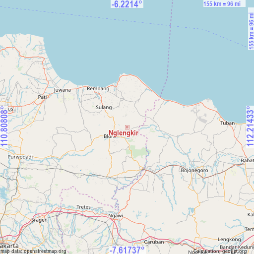 Nglengkir on map