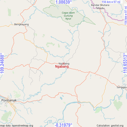 Ngabang on map