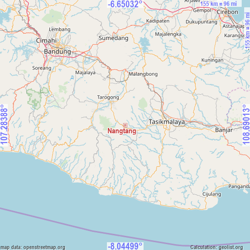 Nangtang on map