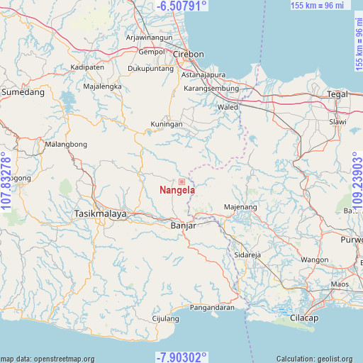 Nangela on map