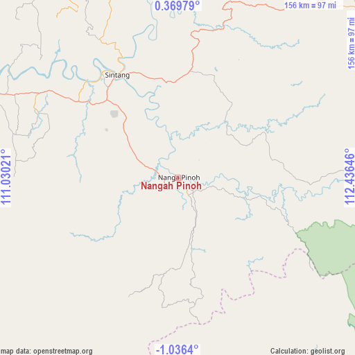 Nangah Pinoh on map