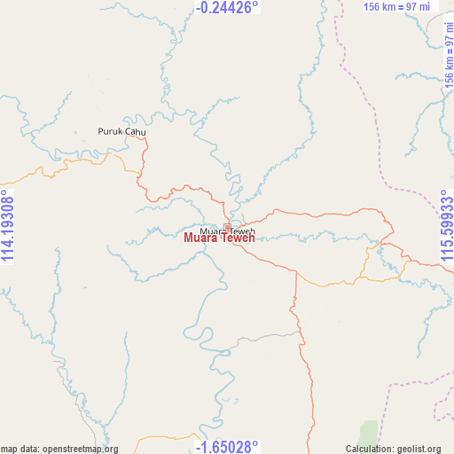 Muara Teweh on map