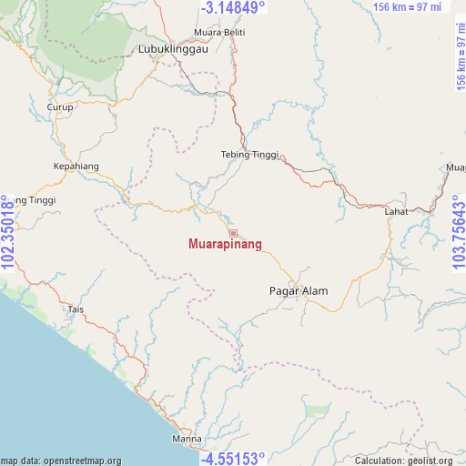 Muarapinang on map
