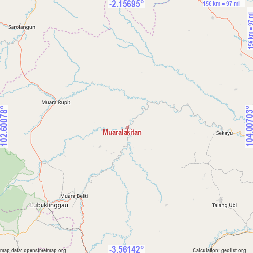 Muaralakitan on map