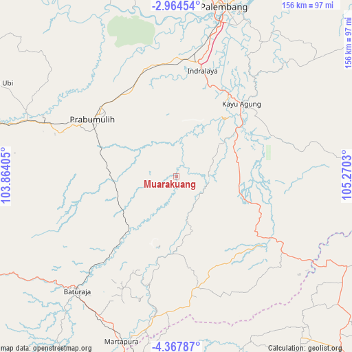Muarakuang on map