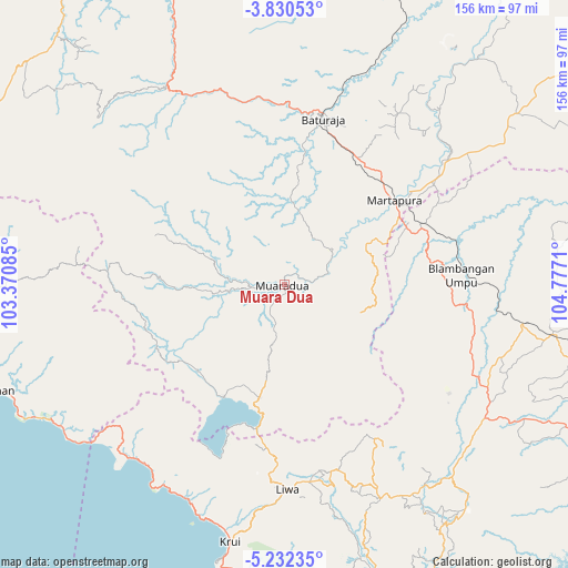 Muara Dua on map
