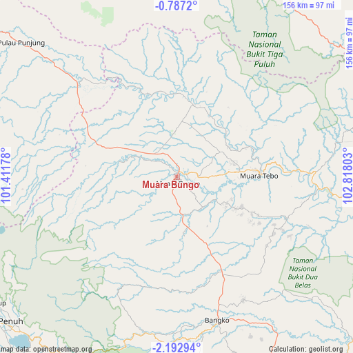 Muara Bungo on map