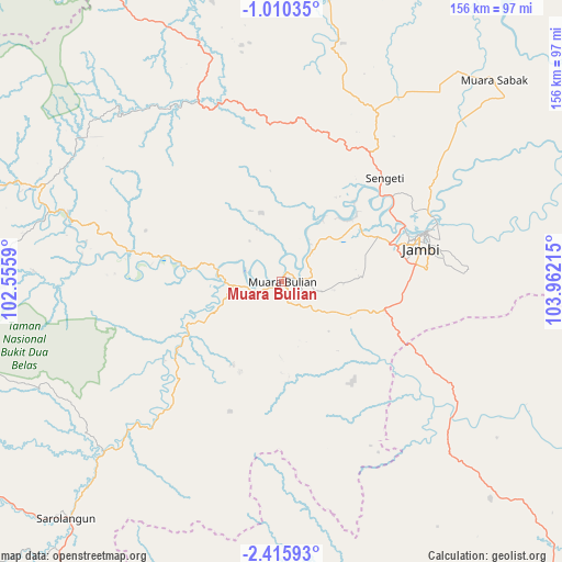 Muara Bulian on map