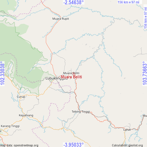 Muara Beliti on map