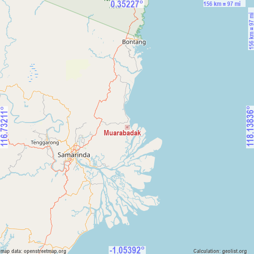 Muarabadak on map