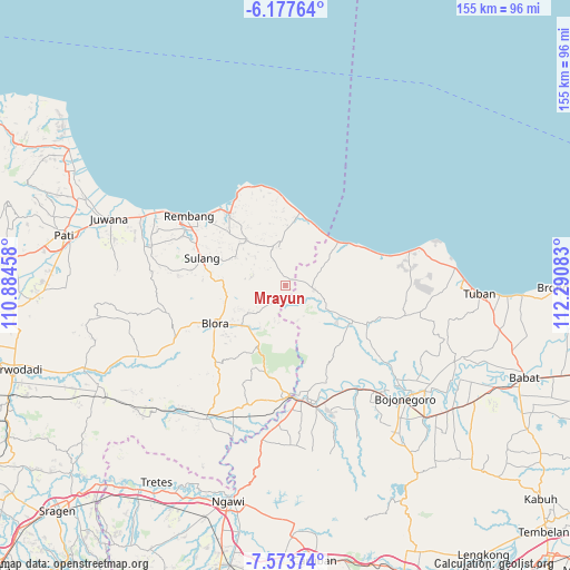 Mrayun on map