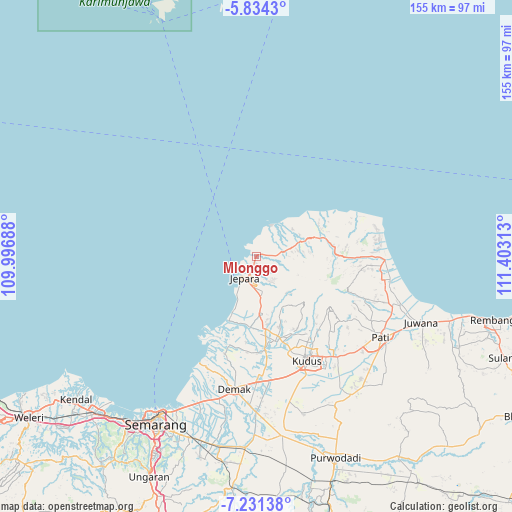 Mlonggo on map
