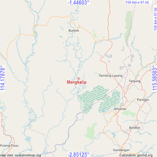 Mengkalip on map