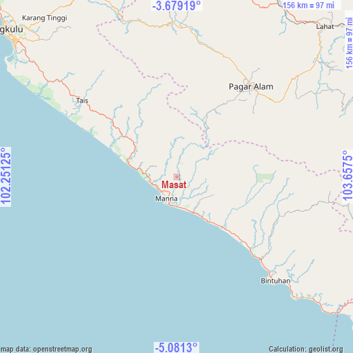 Masat on map