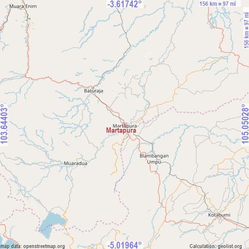 Martapura on map