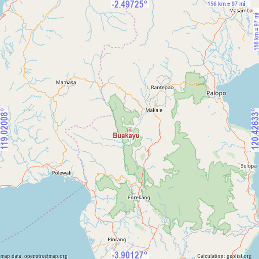Buakayu on map