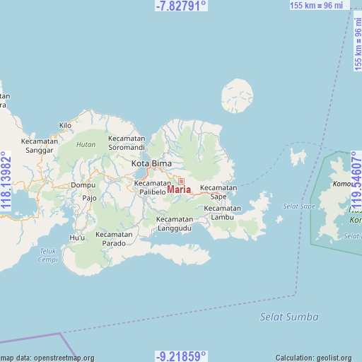 Maria on map