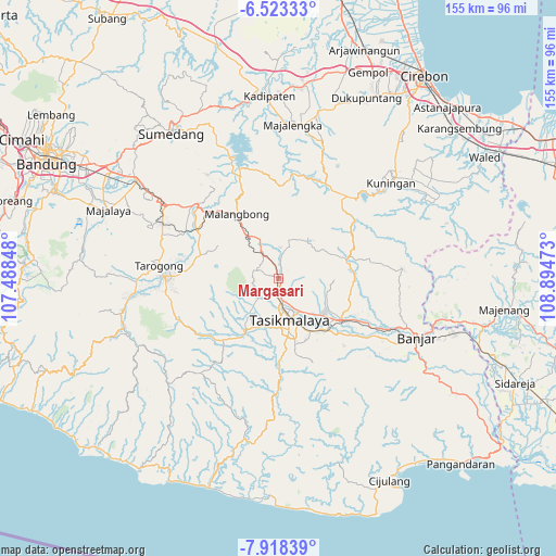 Margasari on map