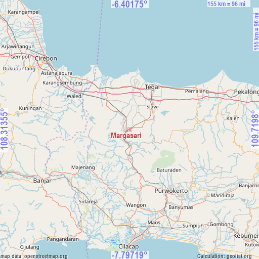 Margasari on map