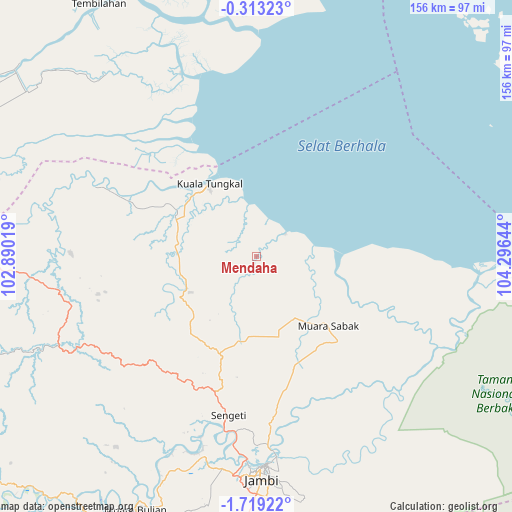 Mendaha on map