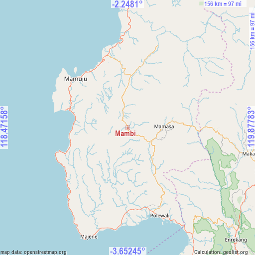 Mambi on map