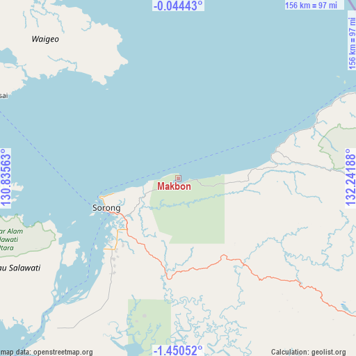 Makbon on map