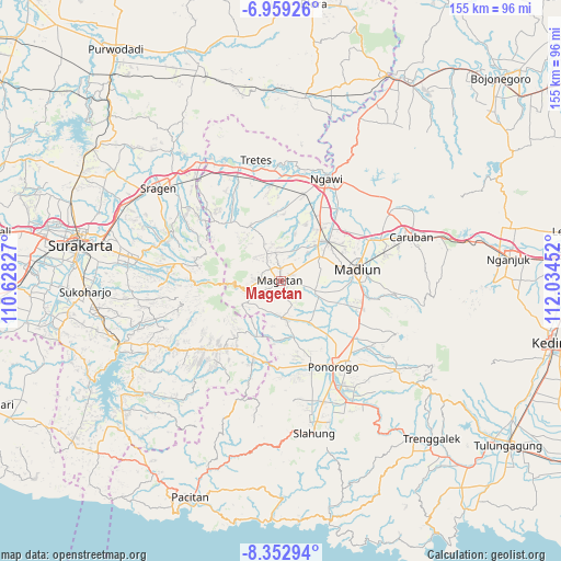 Magetan on map