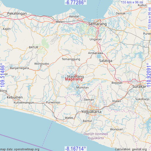 Magelang on map