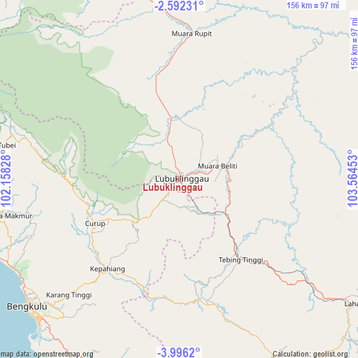 Lubuklinggau on map